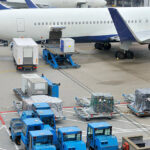 Flocargo's AIRFAST service loading an urgent air freight shipment for express delivery to Nigeria.