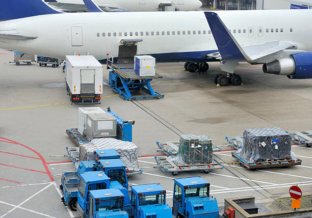 Flocargo's AIRFAST service loading an urgent air freight shipment for express delivery to Nigeria.
