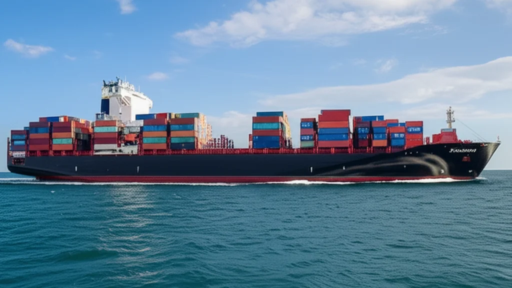 A container ship providing reliable shipping from China to Nigeria, managed by Flocargo