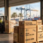 Cargo boxes prepared for Dubai to Nigeria shipping