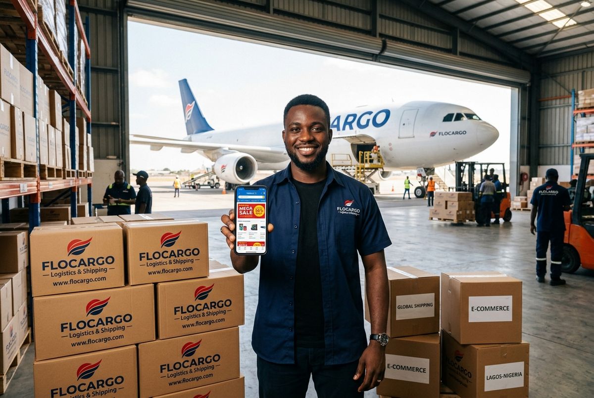 Nigerian shopper using a Walmart Nigeria Shopping Guide for US sales and international shipping