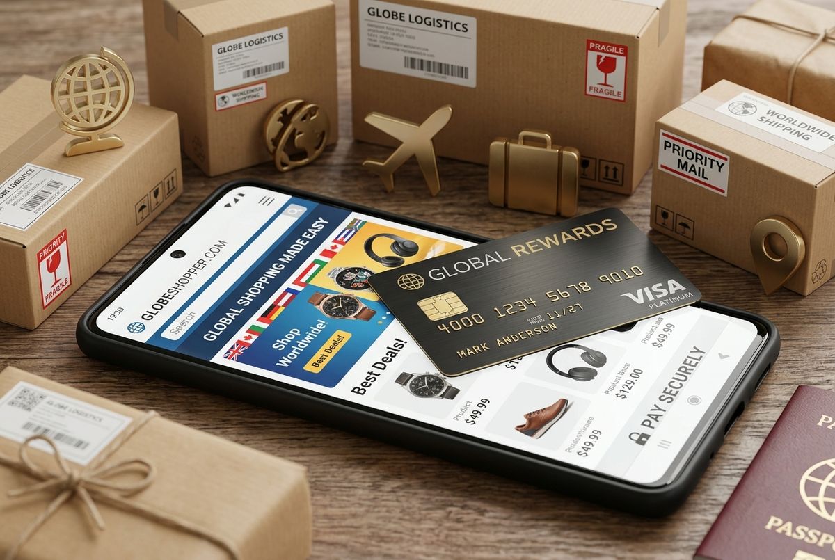 Customer using a Nigerian credit card to shop online on an international store.
