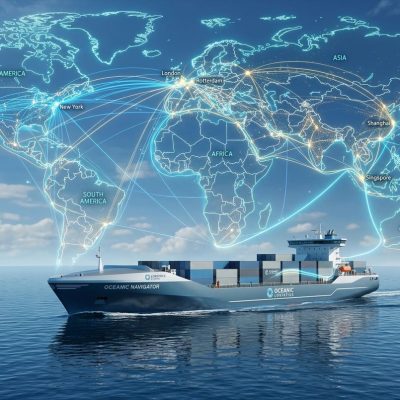 A modern cargo ship representing professional freight services for logistics companies in Nigeria.