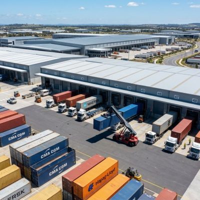 Reliable USA-Nigeria Shipping company handling cargo logistics in a modern warehouse setting.