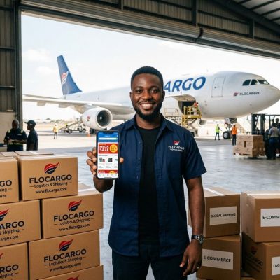 Nigerian shopper using a Walmart Nigeria Shopping Guide for US sales and international shipping